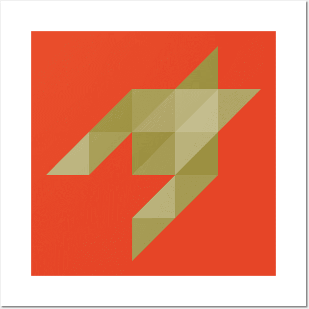 Multicolored origami houndstooth Wall Art by VrijFormaat